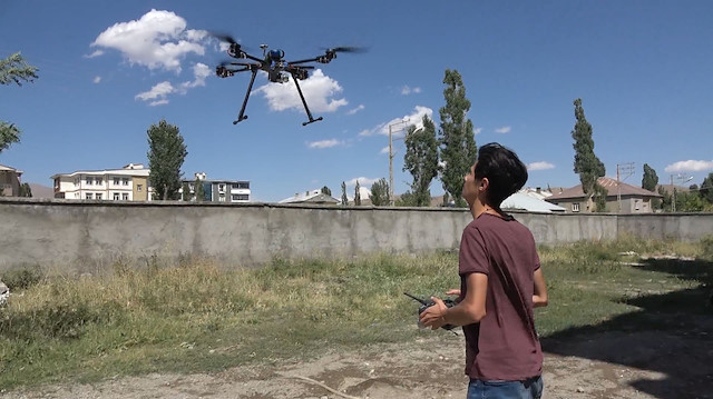 Yüksekovalı genç, drone tasarladı