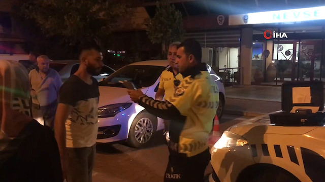 Polisin alkollü sürücüyle imtihanı