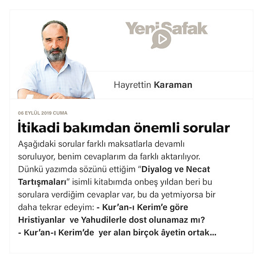 İtikadi bakımdan önemli sorular