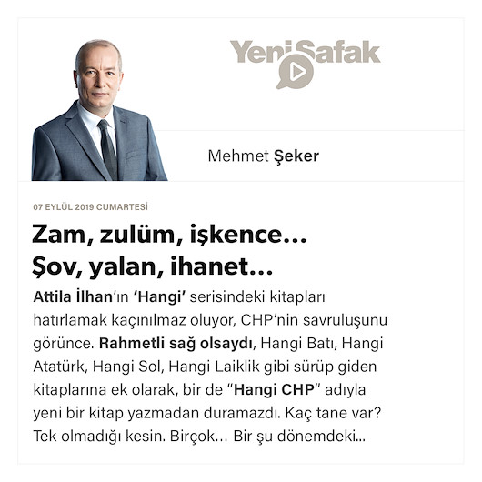 Zam, zulüm, işkence… Şov, yalan, ihanet…