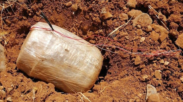 9 adet, 5 kiloluk bidon içerisinde güçlendirilmiş EYP imha edildi.