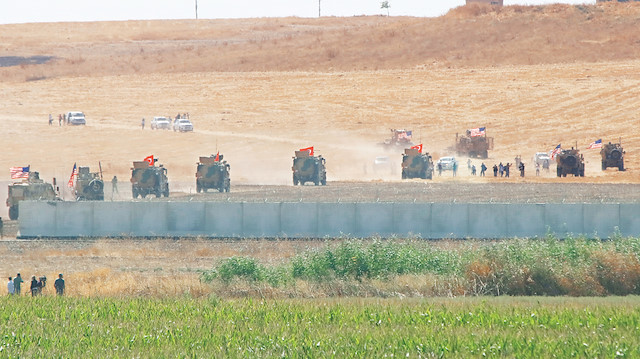 Türkiye ve ABD'nin yaptığı ortak devriyenin görüntüsü
