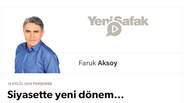 Siyasette yeni dönem…