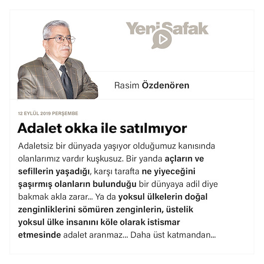 Adalet okka ile satılmıyor