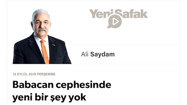 Babacan cephesinde yeni bir şey yok