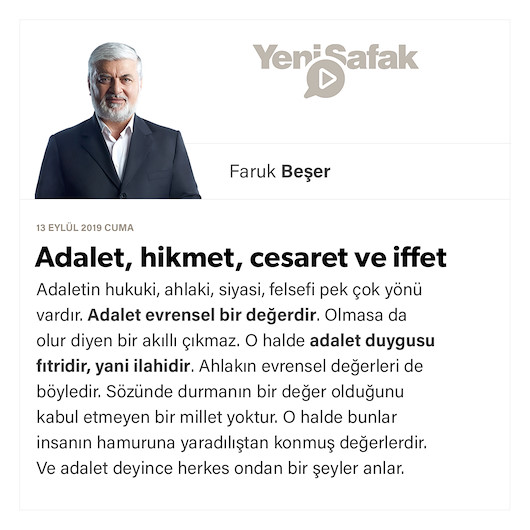Adalet, hikmet, cesaret ve iffet
