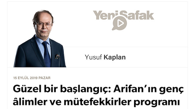 Güzel bir başlangıç: Arifan’ın genç âlimler ve mütefekkirler programı