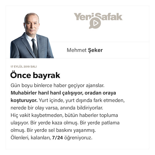 Önce bayrak