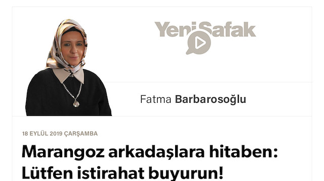 Marangoz arkadaşlara hitaben: Lütfen istirahat buyurun!