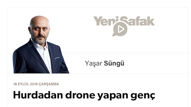 Hurdadan drone yapan genç