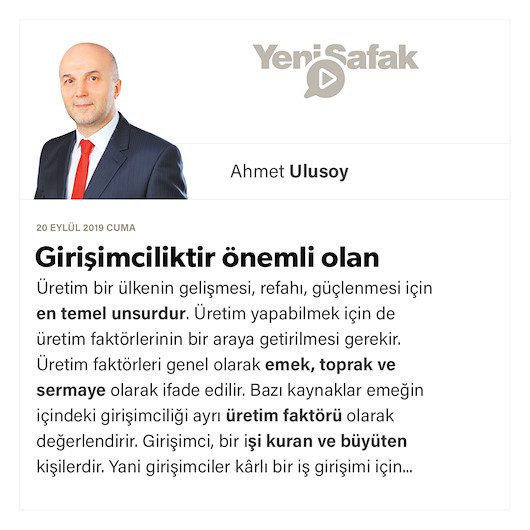 Girişimciliktir önemli olan
