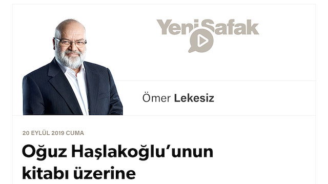 Oğuz Haşlakoğlu’unun kitabı üzerine