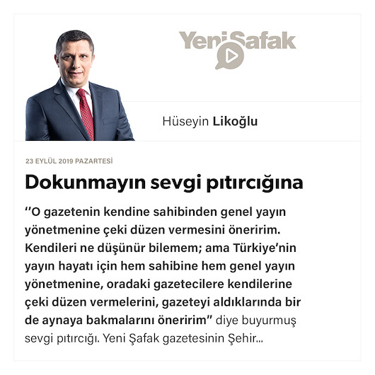 Dokunmayın sevgi pıtırcığına