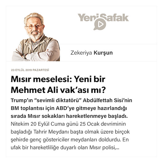  Mısır meselesi: Yeni bir Mehmet Ali vak’ası mı?