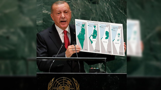 Cumhurbaşkanı Erdoğan haritayı açıp sordu: İsrail neresi?