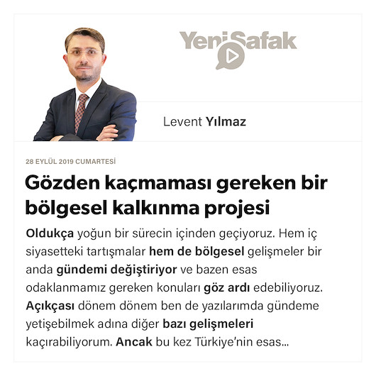Gözden kaçmaması gereken bir bölgesel kalkınma projesi
