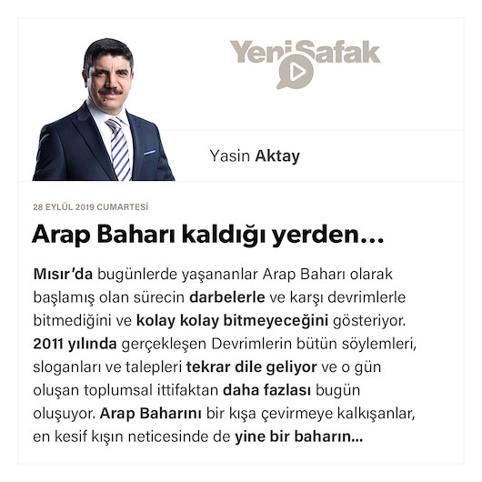 Arap Baharı kaldığı yerden…