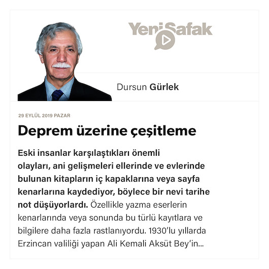 Deprem üzerine çeşitleme