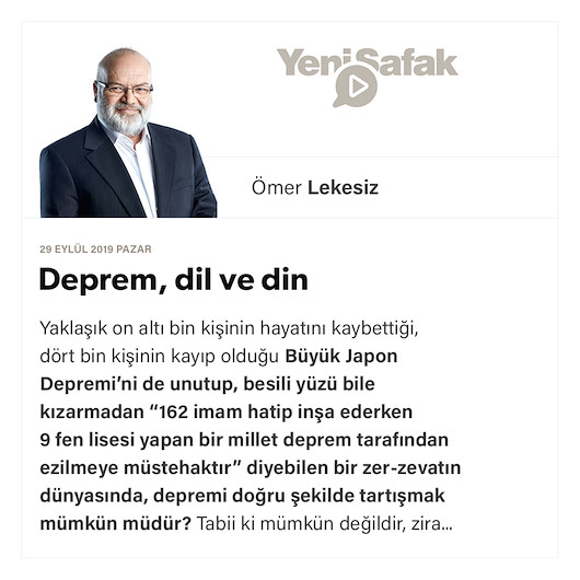 Deprem, dil ve din