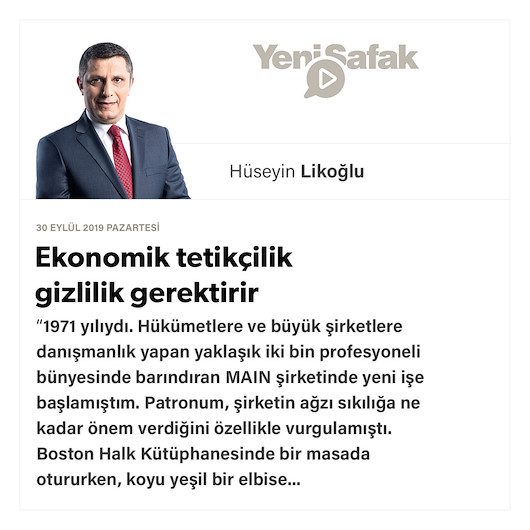 Ekonomik tetikçilik gizlilik gerektirir