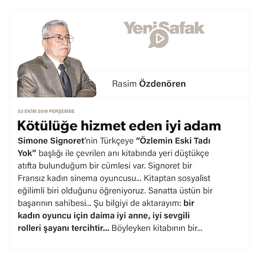 Kötülüğe hizmet eden iyi adam