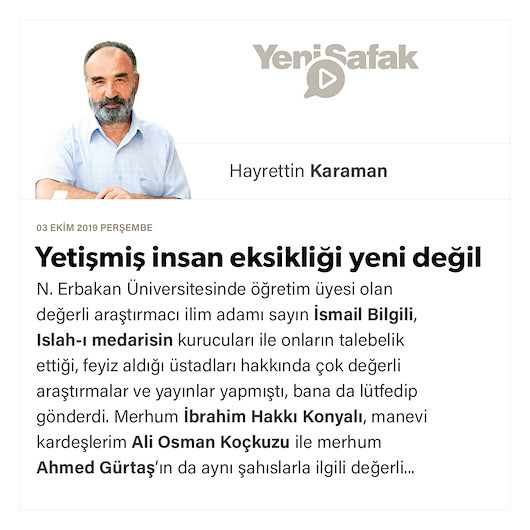 Yetişmiş insan eksikliği yeni değil