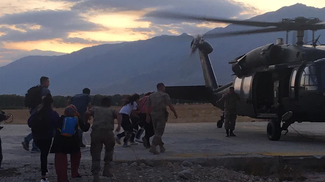 Yaralı çocuk askeri helikopterle hastaneye ulaştırıldı