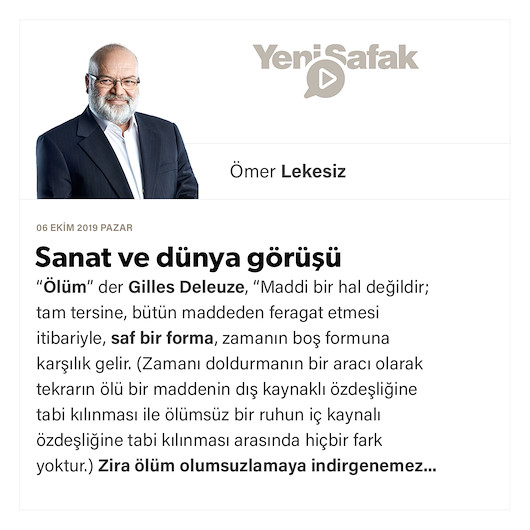 Sanat ve dünya görüşü