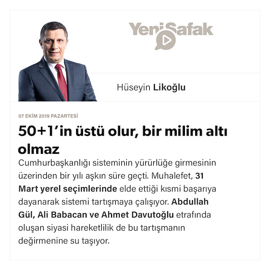 50+1’in üstü olur, bir milim altı olmaz