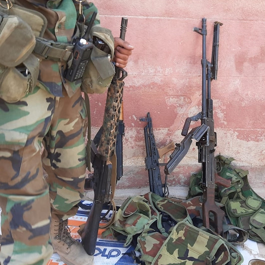 Tel Abyadda YPG/PKKlılar silahlarını bırakarak kaçtı