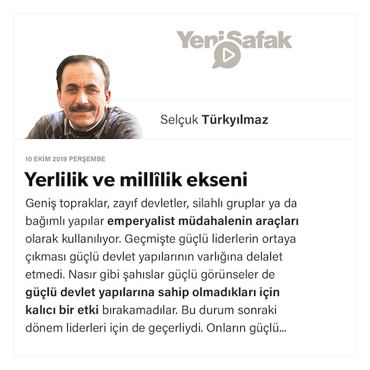 Yerlilik ve millîlik ekseni