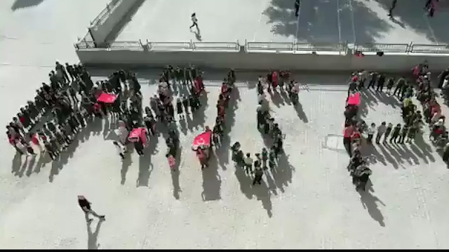 Elazığlı öğrencilerden Barış Pınarı Harekatına koreografili destek
