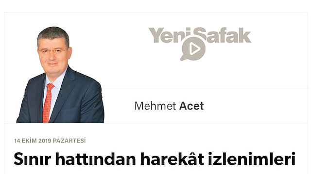 Sınır hattından harekât izlenimleri 