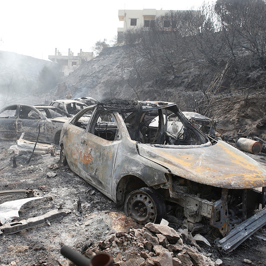 Lübnanda 103 noktada yangın: 1 ölü, 180 yaralı, ormanlar küle döndü