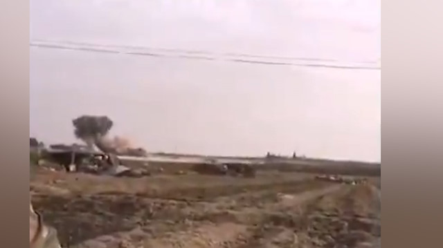 Terör örgütü YPG/PKK'lı teröristlerin mevzileri böyle vuruldu