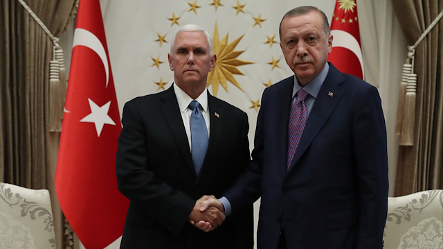 Cumhurbaşkanı Erdoğan, ABD Başkan Yardımcısı Mike Pencei kabul etti