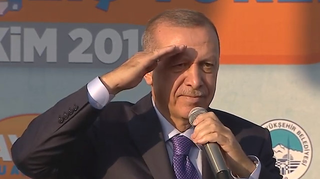 Cumhurbaşkanı Erdoğan'dan asker selamı