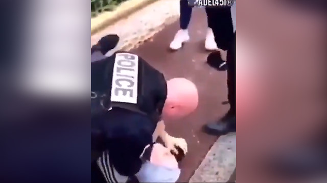 Fransız polisinden başörtülü kadına insanlık dışı müdahale