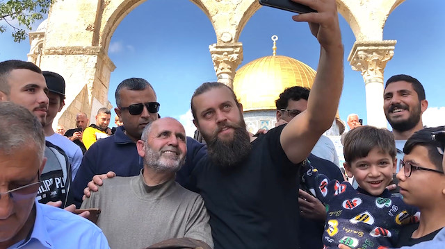 Diriliş Ertuğrul oyuncusuna Kudüs’te büyük ilgi