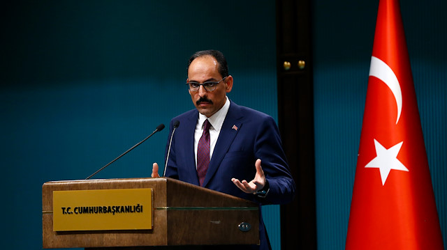 Cumhurbaşkanlığı Sözcüsü Kalın: Sayın Cumhurbaşkanımızın ABDye ziyaret talebi söz konusu olmamıştır