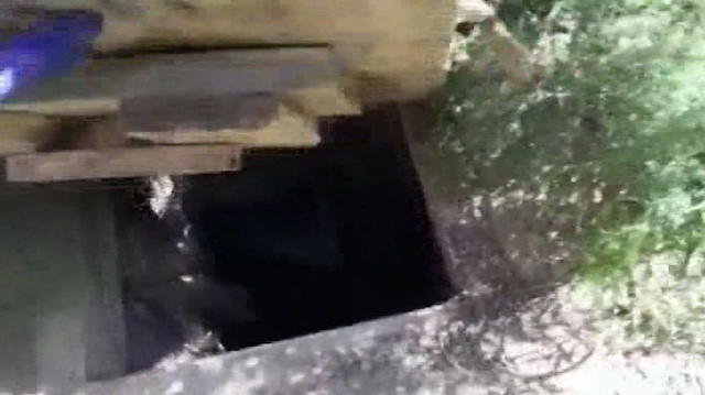 Hakkari’de PKK’ya ait sığınak böyle görüntülendi