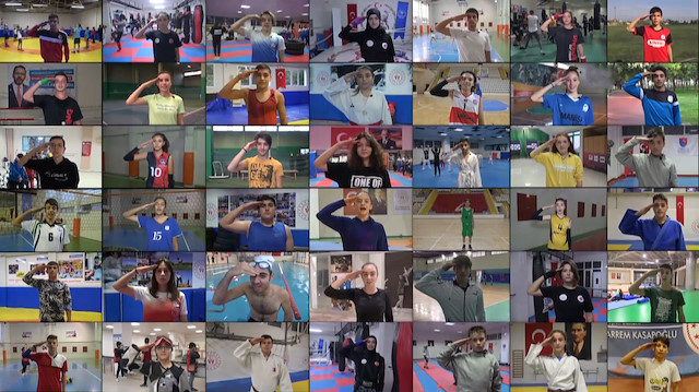 81 ilden sporcular Mehmetçiğe selam gönderdi