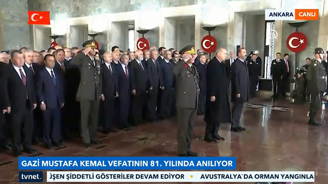 Devlet erkanı Anıtkabir'de