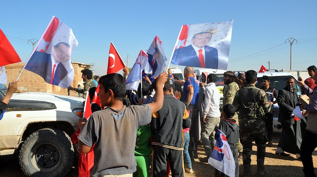 Tel Abyad'da çocukların Türkiye ve Erdoğan sevgisi