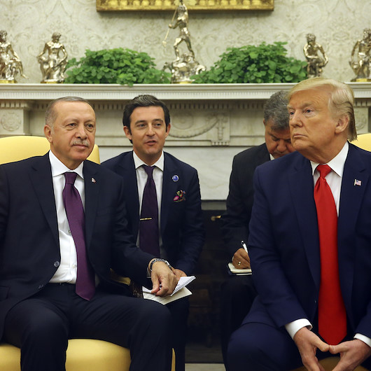 Cumhurbaşkanı Erdoğan ve ABD Başkanı Trump görüşmesinden ilk fotoğraflar