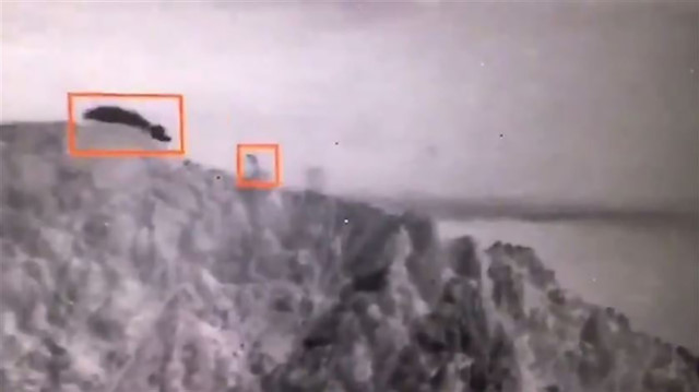 PKK'ya ait mühimmat deposunun imha edildiği anlar