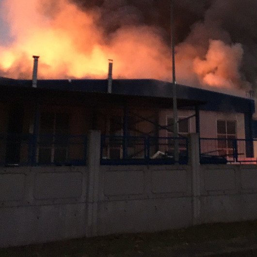 Düzce'de <br>fabrika yangını