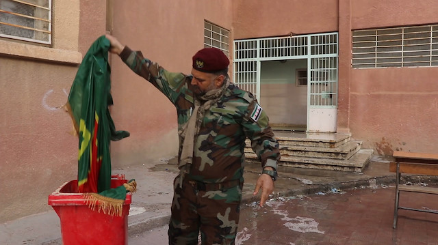 Rasulayn'daki PKK karargahı yapılan okullarda terörün izleri siliniyor