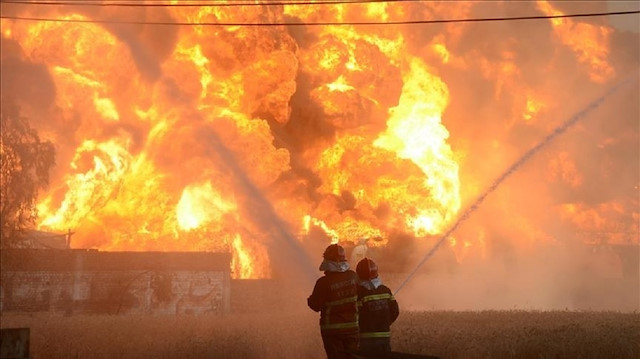 روسيا.. حريق في منشأة نفطية استهدفتها مسيّرة أوكرانية