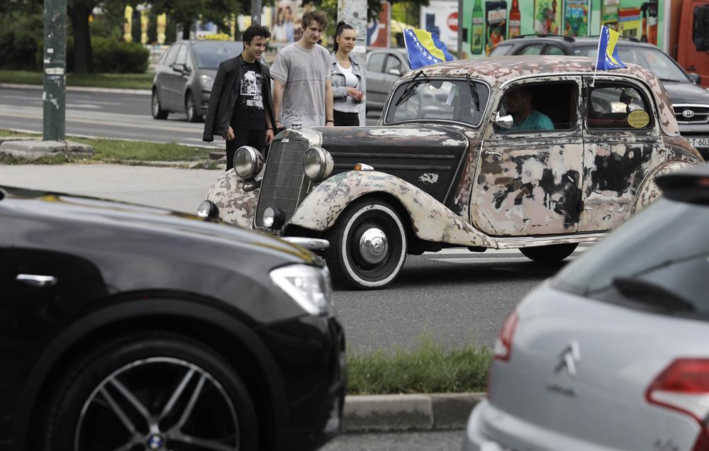 Vintage cars and motorcycles turn heads in Sarajevo